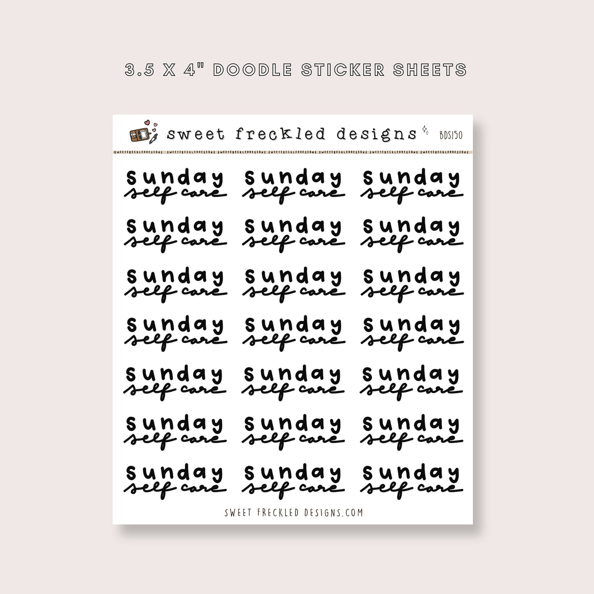 Sunday Self Care Stickers