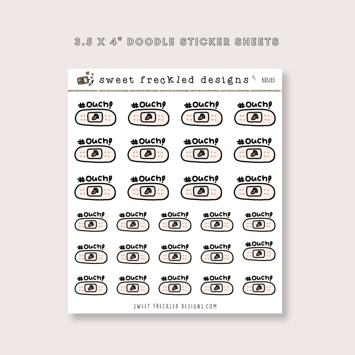 Ouch! Bandaid Bad Day Doodle Stickers