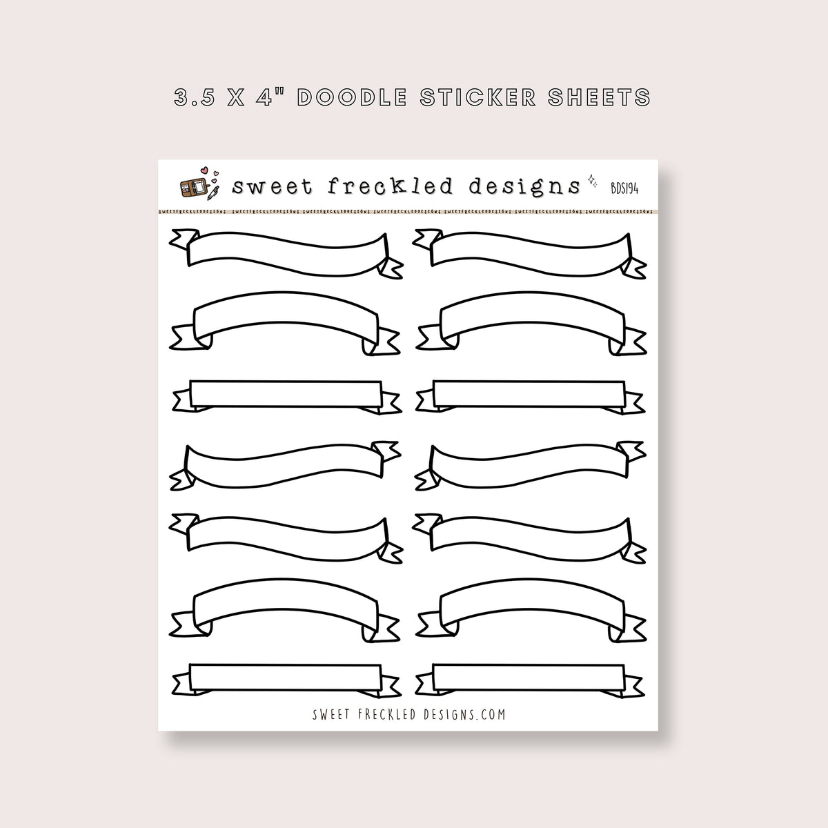 Doodle Banner Stickers