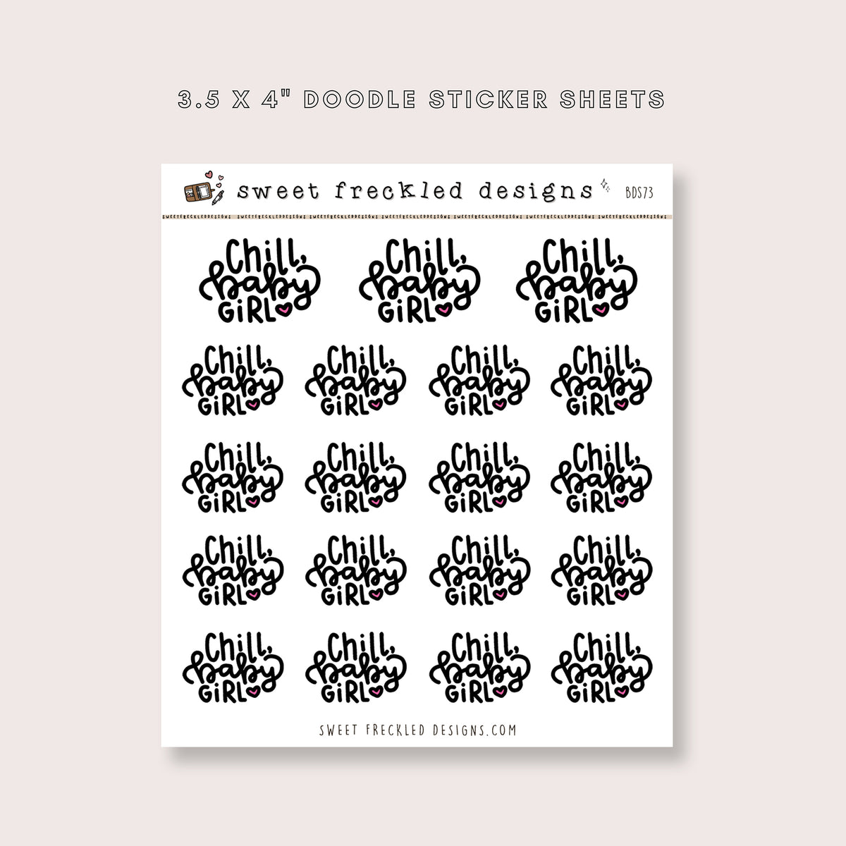 Chill Baby Girl Stickers