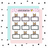 Corgi Dog Box Stickers