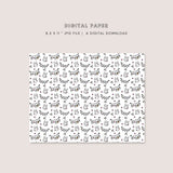 Digital Paper - Latte the Bunny Banner Love