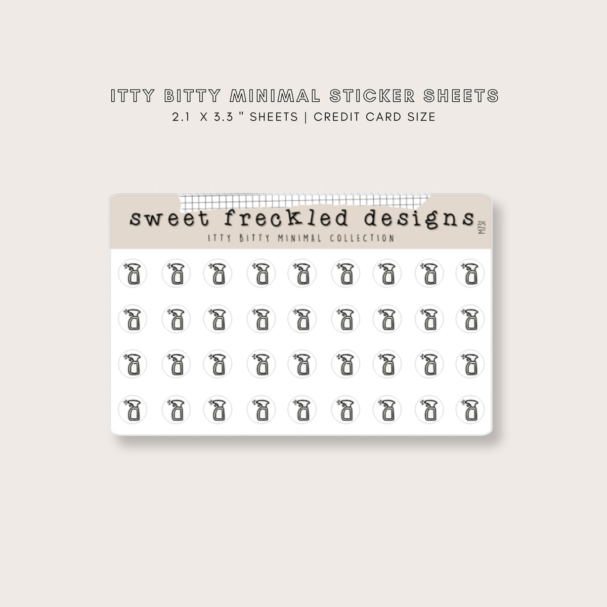ITTY BITTY Cleaning Spray Stickers