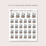 Latte the Bunny Reading a Book Stickers