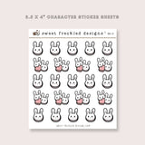 Latte the Bunny Macaron Heart Food Stickers