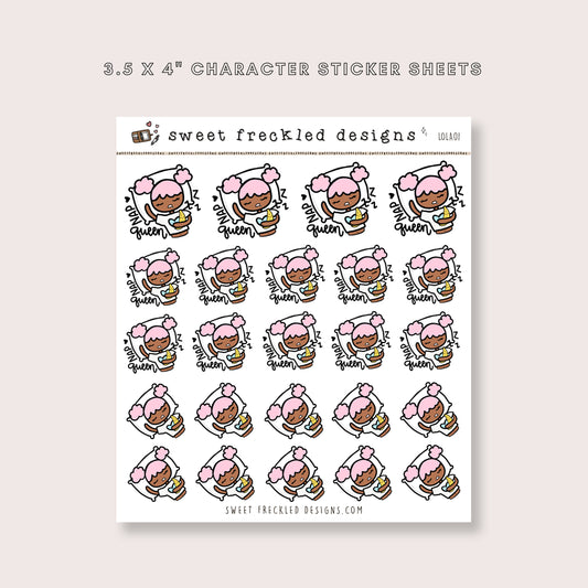 Lola Nap Queen Stickers