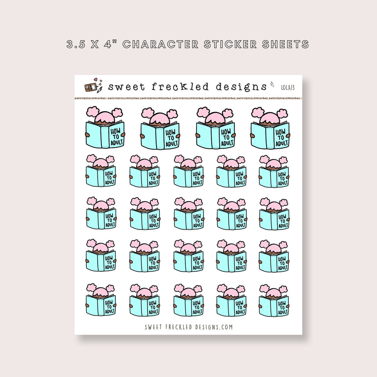 Lola Read/How to Adult Stickers (2 Versions Available)