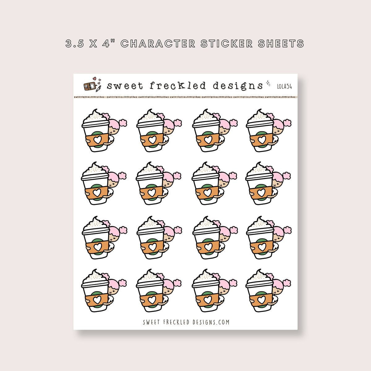 Lola Big PSL Fall Drink Stickers