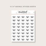 Minimalistic Mini Bow Stickers
