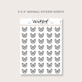 Minimalistic Mini Kitty Cat Stickers