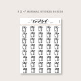 Minimalistic Mini Groceries Grocery Bag Shopping Stickers