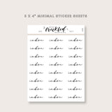 Minimalistic Script "Inbox" Stickers