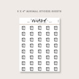 Minimalistic Mini Mailers Packages Stickers