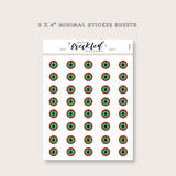 Minimalistic Mini Closed Apple Watch Rings Fitness Stickers