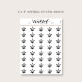 Minimalistic Mini Cannabis Leaf Smoke Stickers