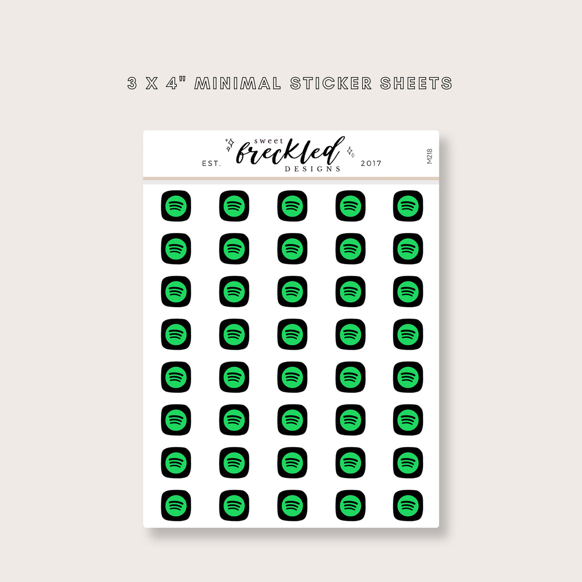 Minimalistic Mini Spotify Stickers