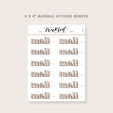 Minimal Bold "Mail" Text Stickers