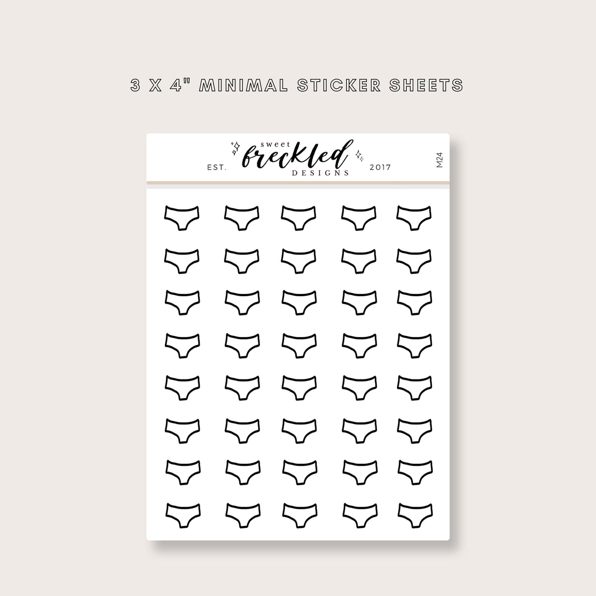 Minimalistic Mini Period Tracker Stickers