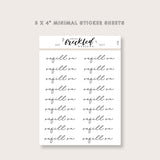 Minimalistic Script "Refill Rx" Stickers