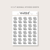 Minimalistic Mini Laptop (Version 2) Stickers