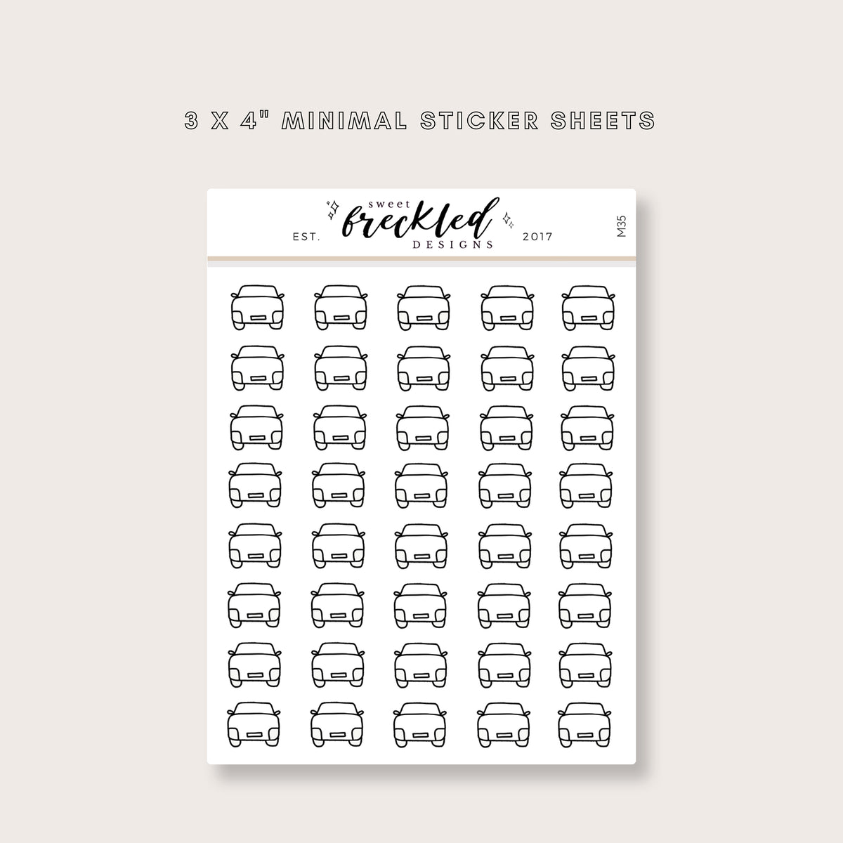 Minimalistic Mini Car Stickers