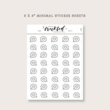 Minimalistic Mini Heart Bubble Stickers