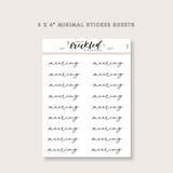 Minimalistic Script "Meeting" Stickers