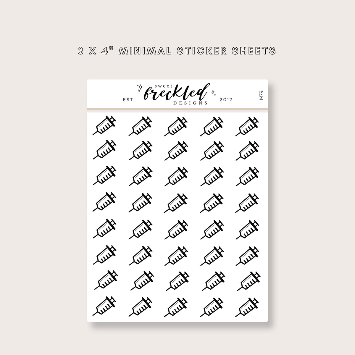 Minimalistic Mini Needle Stickers