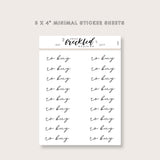 Minimalistic Script "To Buy" Stickers