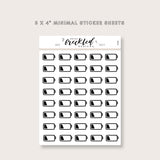 Minimalistic Mini Low Battery Stickers