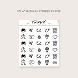 Minimalistic Mini Love Valentines Day Stickers