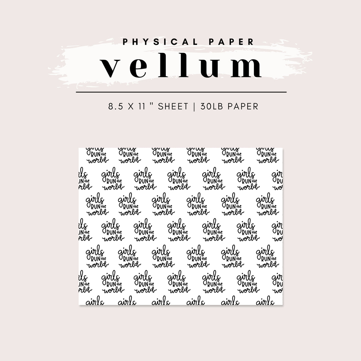 Vellum - Girls Run the World