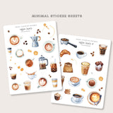 Large Watercolor Deco Sheets: Coffee Lovers (2 Styles Available)
